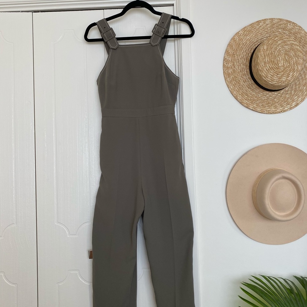 Topshop olive green jumpsuit, size 2